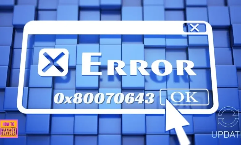 windows update error 0x80070643
